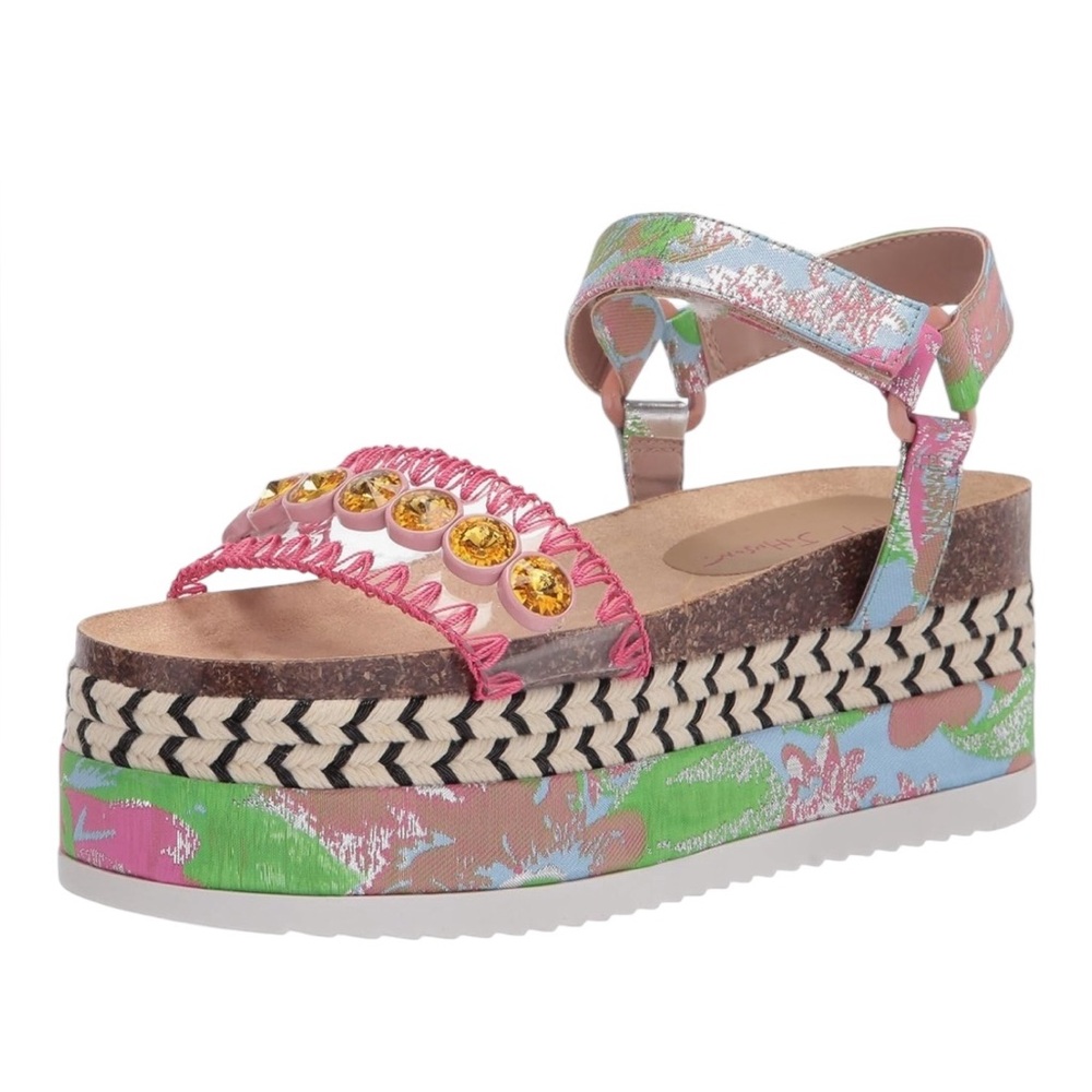 BETSEY JOHNSON Colorful Platform Sandals Women’s Size 6.5